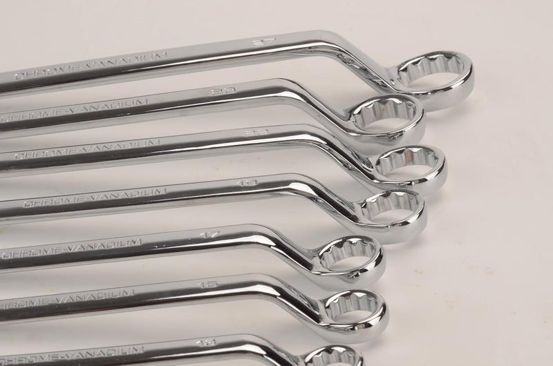 FLZOSPER 17 mm x 19 mm 12 Point 45-Degree Offset Double Box End Wrench Polished Finish, Cr-V - Image 3